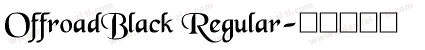 OffroadBlack Regular字体转换